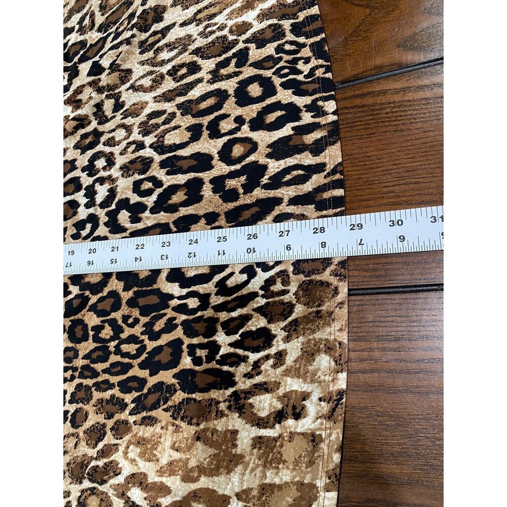 Ava & Grace Womens 3X Leopard Print Tunic Top Roll Tab Sleeve Stretch! - Picture 11 of 13